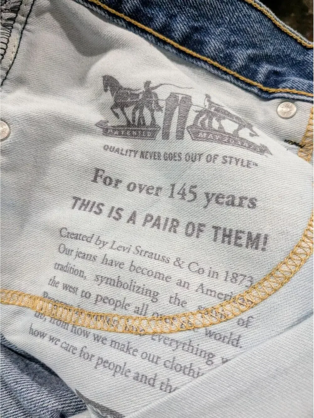 Levi Strauss & Co. Men's Denim Jeans 505 Classic Straight Leg Cotton W44 L30